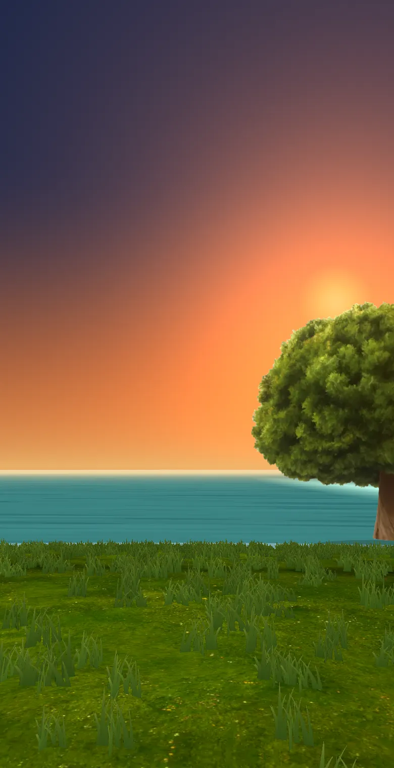 Sunset over the sea on the island